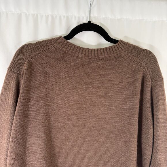 Athleta Wool Blend Sweater Women's XS Brown Knit Crew Neck Long Sleeve - Picture 9 of 10